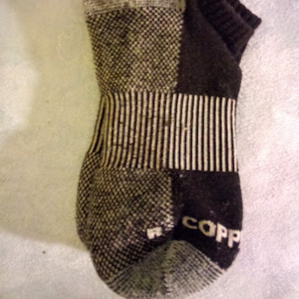 Copper Fit Black Footie Socks